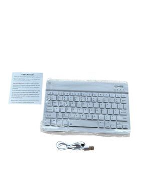 K350 Multi-Device Bluetooth Keyboard Rechargeable White Wireless Ultra Slim
